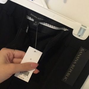 Banana republic black dress pant Logan 0 NWT
